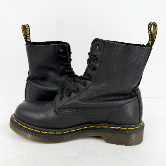 Dr. Martens Womens 1460 Pascal 8 Eye Boots EU 37 US 6 Black Leather GUC - Picture 6 of 12